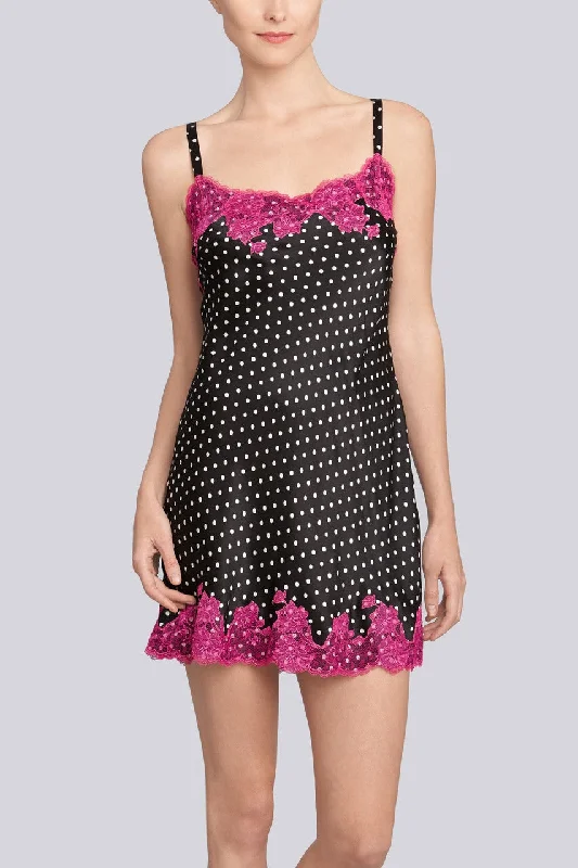 A - line women lounge dress for a flattering shapePolka Dots Chemise