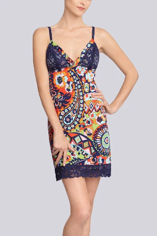 women lounge dress with a V - neck for a stylish lookHollywood Boho Jersey Chemise