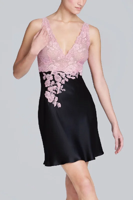 women lounge dress with adjustable straps for a custom fitLolita Two-Tone Lined Chemise with Lace