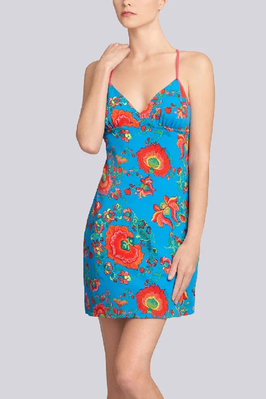 body - con women lounge dress for a more fitted lookBoho Chic Printed Jersey Chemise