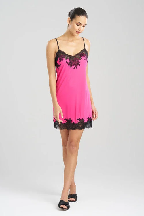 women lounge dress with a geometric print for a contemporary feelEnchant Lace Trim Chemise